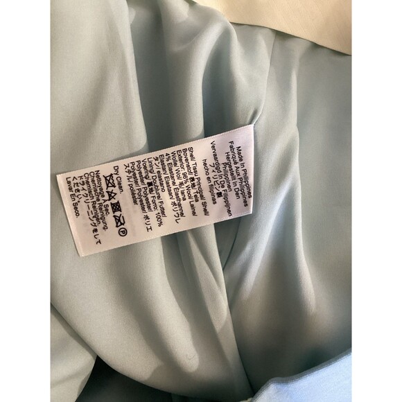 J. Crew Mid Rise Portia Pant in Italian Stretch Merino Wool Blend Blue Breeze 22 - Picture 7 of 8